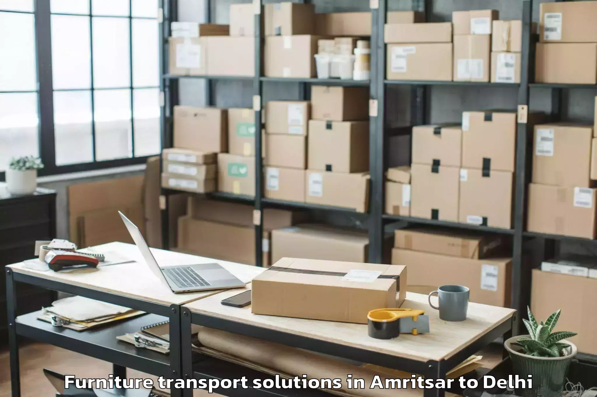 Professional Amritsar to Nit Delhi Furniture Transport Solutions